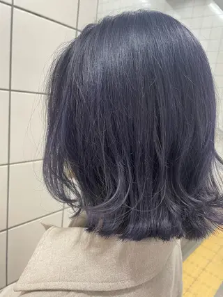 ショート ブリーチなしWカラー ヘアセット菜希のヘアスタイル