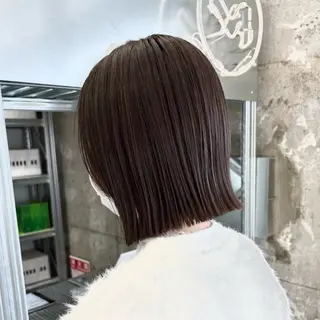 ミディアム カラー ✨縮毛矯正/ボブ✨ 佐藤 さくらのヘアスタイル