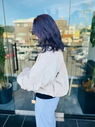 ミディアム カラー 山﨑 大暉【ダブルカラー】のヘアスタイル