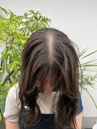 セミロング カラー レイヤー×初 パーマ|hinakoのヘアスタイル