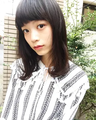ミディアム カラー パーマ ヘアアレンジ 【白髪ぼかし 専門GBG】自由が丘のヘアスタイル