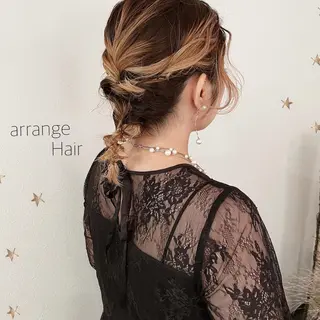 ミディアム ヘアアレンジ 市川 千夏のヘアスタイル