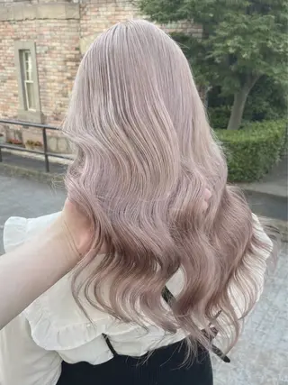 ミディアム カラー パーマ ヘアアレンジ メンズ キッズ レイヤー×ハイトーン / mihana🪐のヘアスタイル