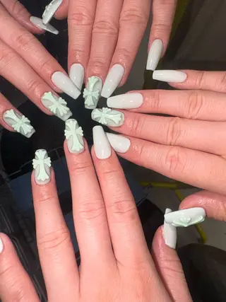 ネイル 33nail✴️栄 スミレ❇️Gel-xのネイルデザイン