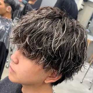 ミディアム カラー ヘアアレンジ メンズ fifth 石川 凪のヘアスタイル