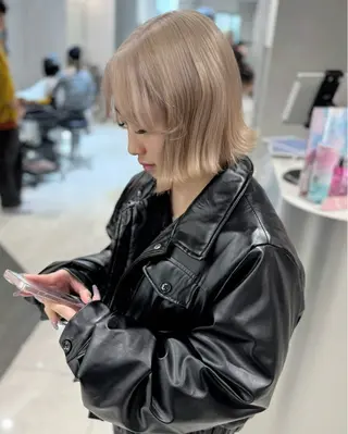 ミディアム カラー 韓国風ハッシュカット 似合わせレイヤー池袋のヘアスタイル