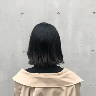 ミディアム カラー 酸性縮毛矯正🧴韓国 レイヤー/髪質改善のヘアスタイル