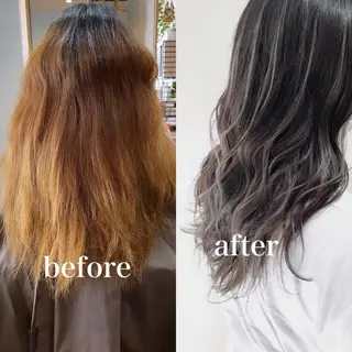 ロング カラー ハイライト／艶カラー 大河シンジのヘアスタイル