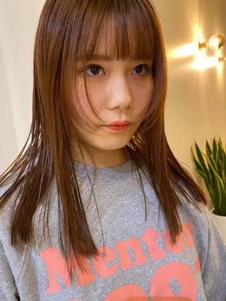 セミロング カラー 砂原 ひよりのヘアスタイル