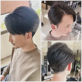 ショート カラー メンズ 中島 剛のヘアスタイル