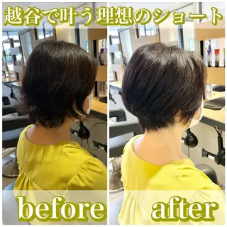 ショート カラー 渡部雄大 ショート／縮毛矯正のヘアスタイル
