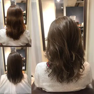 セミロング カラー 今井 三智也のヘアスタイル