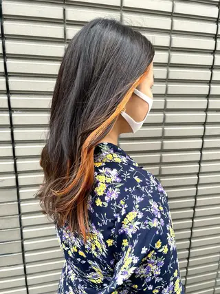 ロング カラー ハイライト／艶カラー 大河シンジのヘアスタイル