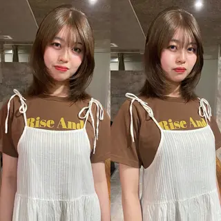 ミディアム カラー mai / linoah˚✧のヘアスタイル