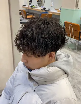 パーマ メンズ 杉村 一輝のヘアスタイル