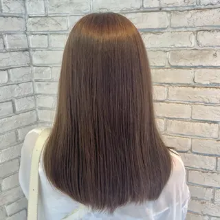 セミロング カラー 横浜パーマ🌐ボブ✨ 暖色カラーもえかのヘアスタイル
