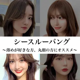 セミロング カラー 顔周り特化/韓国ヘア /レイヤー/吉野幸大のヘアスタイル