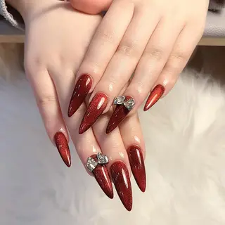 ネイル 🍑長さだし ワンホン💅モモコのネイルデザイン
