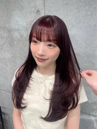 ロング カラー clam. yuu🦩のヘアスタイル