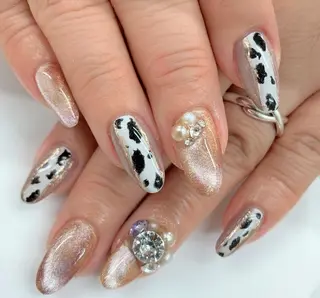 セミロング ネイル bo-nheur ボ・ヌールのネイルデザイン