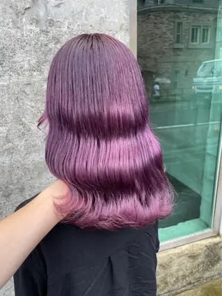 セミロング カラー ヘアアレンジ Bob&ハイトーン 専門家CHIHIROのヘアスタイル