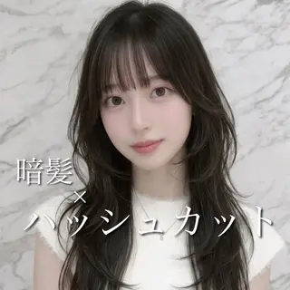 ロング カラー ブリーチ縮毛矯正加藤 赤み無し透明感ヘアのヘアスタイル