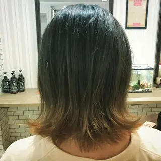 ミディアム カラー 樋口 まさみのヘアスタイル