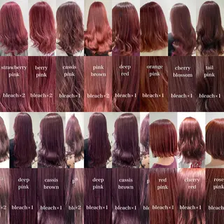 ミディアム カラー パーマ ヘアアレンジ メンズ キッズ ネイル マツエク・マツパ アイブロウ ウルフ&レイヤー特化 まとまる美髪矯正のヘアスタイル