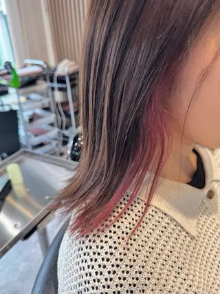 ミディアム カラー 韓国艶髪/透明感 カラー/ひなののヘアスタイル