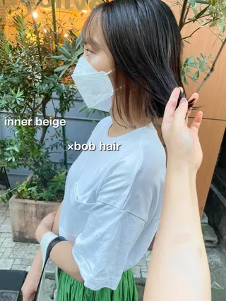 セミロング カラー ヘアアレンジ ハイトーンピンク🍑 ブリーチ🍑RINAのヘアスタイル