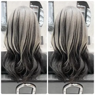 セミロング 🦋ハイトーン🦋 石山 希理🦋のヘアスタイル