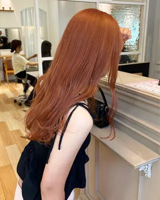 ミディアム カラー オリーブ/縮毛♡ Natsuno🩰のヘアスタイル
