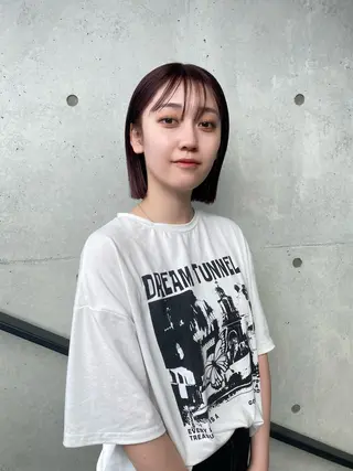 ショート カラー ボブ/ミニボブ 透明感カラーkadoのヘアスタイル