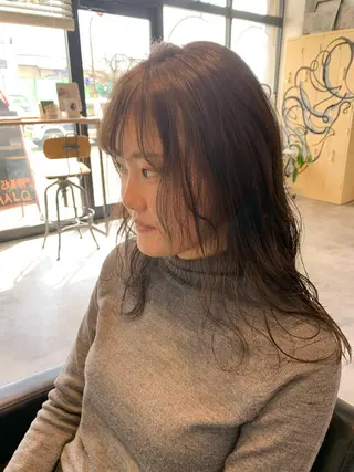 セミロング 嶋崎 啓人のヘアスタイル