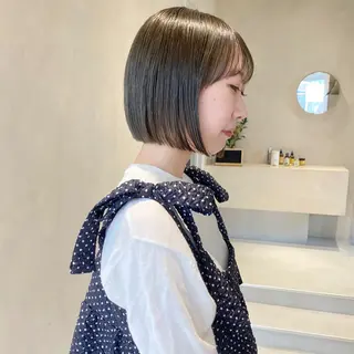 ショート カラー ボブ/ミニボブ 透明感カラーkadoのヘアスタイル