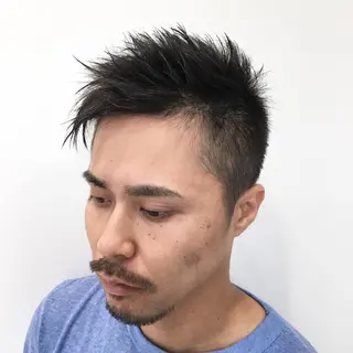 ショート メンズ クロスパーマ松永裕久 似合わせカットのヘアスタイル