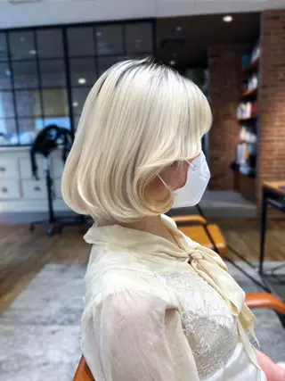 ミディアム カラー パーマ ヘアアレンジ 骨格別小顔カット/ 顔周りカット/金井のヘアスタイル