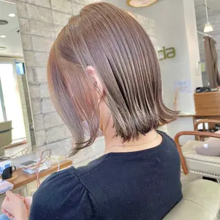 ミディアム カラー 髪質改善 中川　翔のヘアスタイル