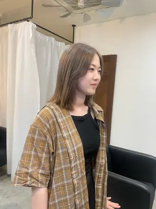 ミディアム 顔周りカット 🎀サヤカ🎀のヘアスタイル