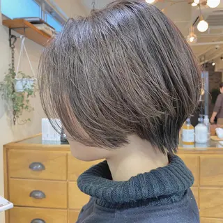 ショート カラー パーマ 【ダメージレス施術】 【透明感】北村 拓也のヘアスタイル