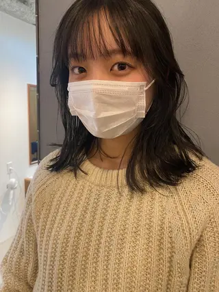 ミディアム カラー 砂原 ひよりのヘアスタイル