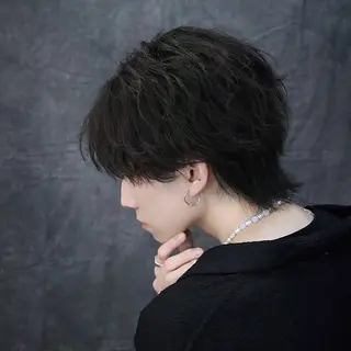ミディアム パーマ メンズ メンズカット特化🐺 メンズウルフ/置塩祥のヘアスタイル