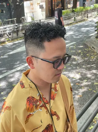 パーマ メンズ 渋谷/フェード/ 國分 翔のヘアスタイル