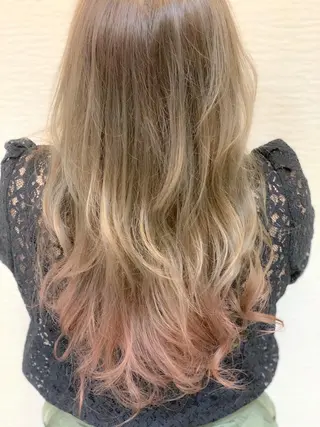 ロング カラー 大間 礼真のヘアスタイル