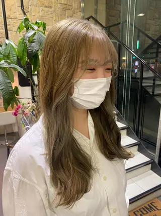 ロング カラー ヘアアレンジ TSUNA 🌙 Lim 五反田のマツエク・マツパデザイン