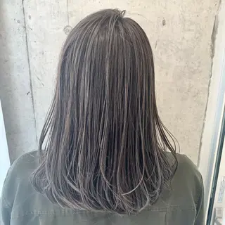 セミロング hoNua. 栄/透明感カラーのヘアスタイル