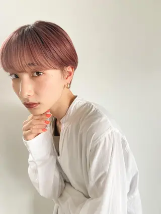 ショート カラー パーマ CEINE【セーヌ】 三軒茶屋のヘアスタイル