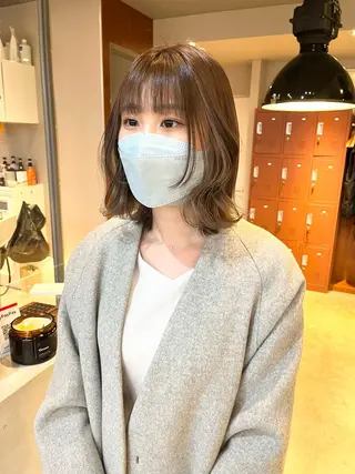ミディアム カラー 🩷ハイトーン透明感 レイヤー🩷ユリカのヘアスタイル