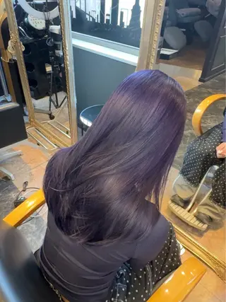ロング カラー 店長 ハイトーン× 髪質改善/舘野 涼太のヘアスタイル