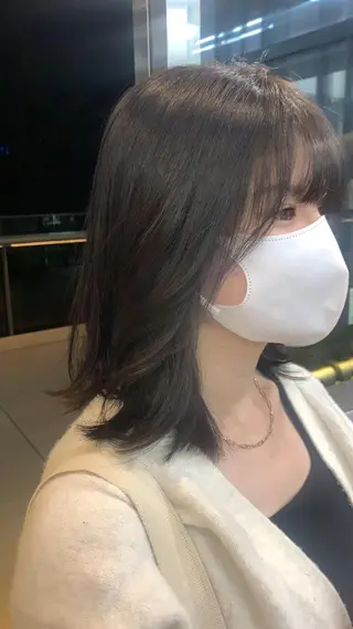 セミロング カラー 韓国レイヤー✨ yasuko銀座のヘアスタイル